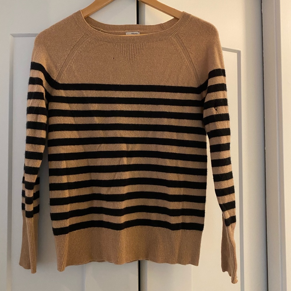 Halogen Cashmere striped sweater